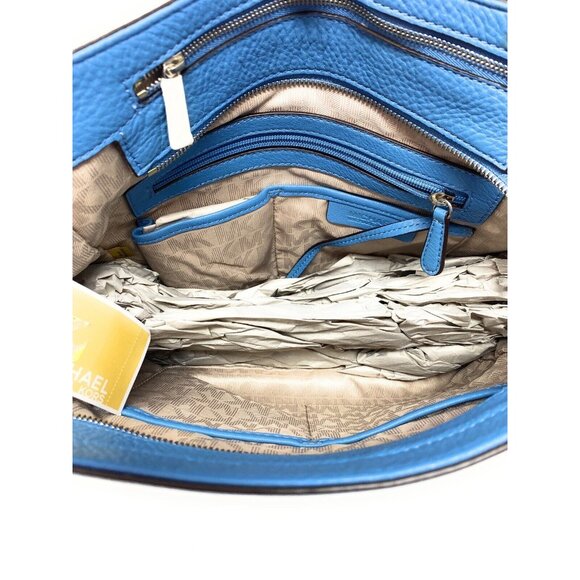 NWT Michael Kors Fulton MD Slouchy Shoulder Sky Blue Handbag 30H5SFTL2L - Picture 4 of 4